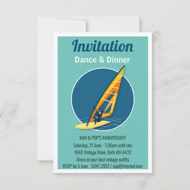 Convite Windsurfing (Frente)