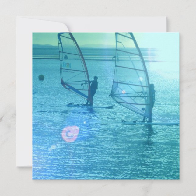 Convite Windsurfing do design (Frente)