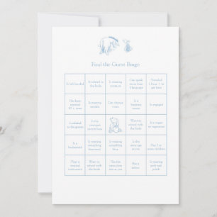 Convite Winnie the Pooh Find the Guest Bingo Card