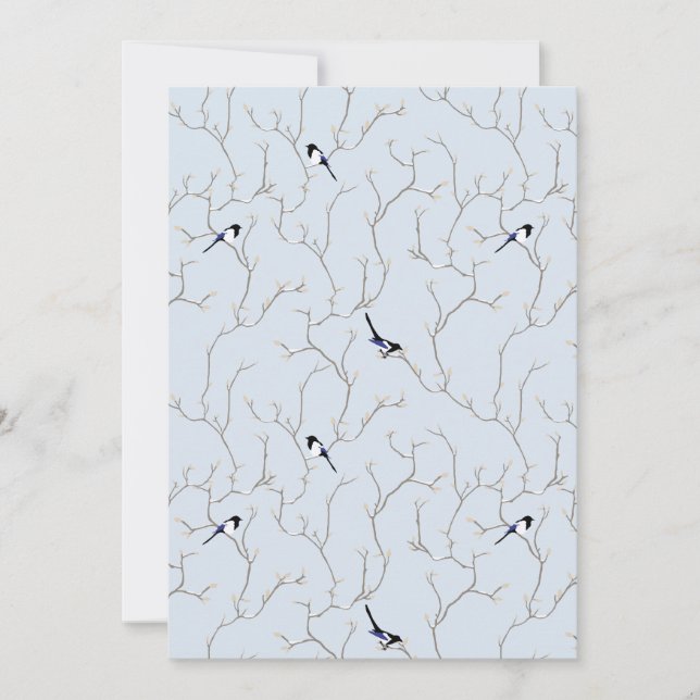 Convite Winter Birds (Frente)