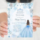 Convite Winter Blue Girl Charra Mis Quince Invite<br><div class="desc">Inverno Blue Mexicano Girl Charra Mis Quince Convite</div>