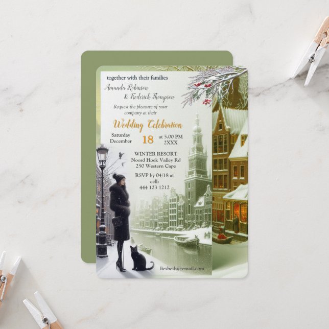 Convite Winter Celebrations in Amsterdam (Frente/Verso In Situ)