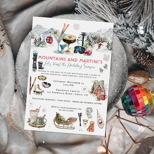 Convite Winter Cocktail | Mountains & Martini’s Party (Criador carregado)