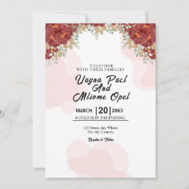 Convite Winter Fantasy Flower Card Design Modelo