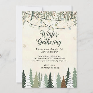 Convite Winter Gathering Christmas