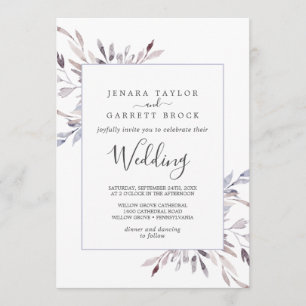 Convite Winter Greenery Wedding