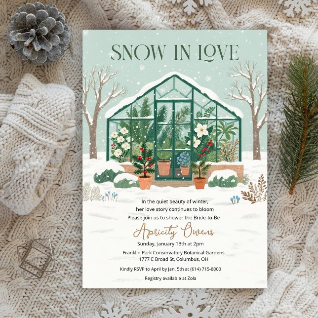 Convite Winter Greenhouse Bridal Shower Invitation (Criador carregado)