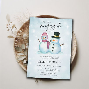 Convite Winter Mr Snowman Funny Cute Festa de noivado