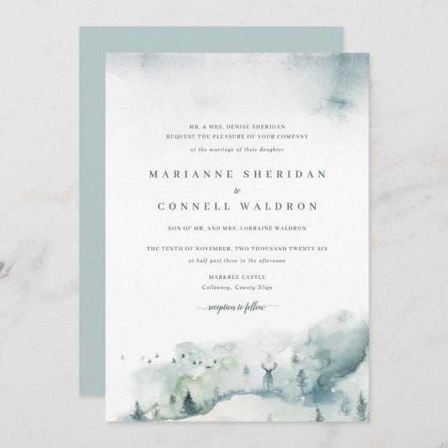 Convite Winter Mystère I Formal Weditation (Frente/Verso)