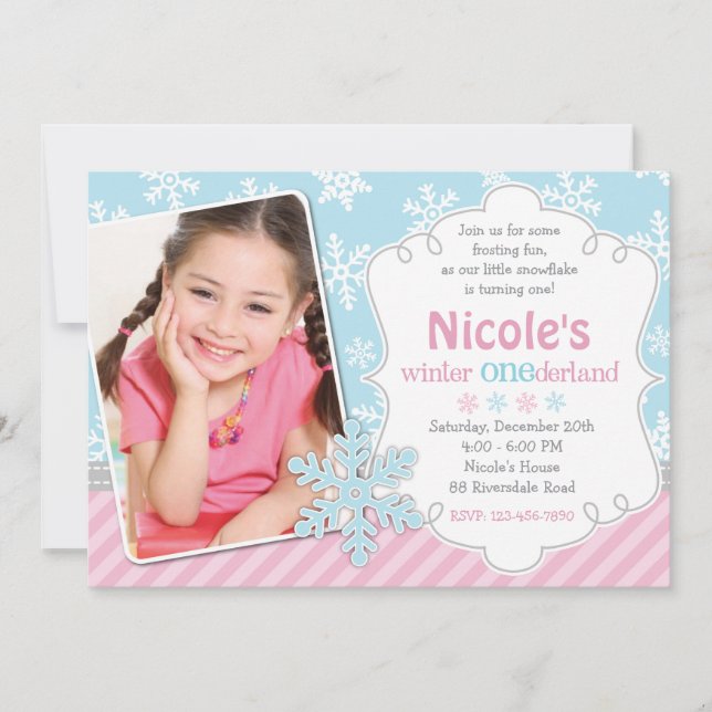 Convite Winter Onederland (Frente)