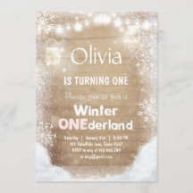 Winter Onederland aniversario convidar Snow rosa R