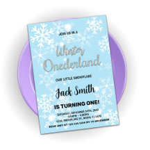 Winter Onederland Birthday Invoca flocos de neve