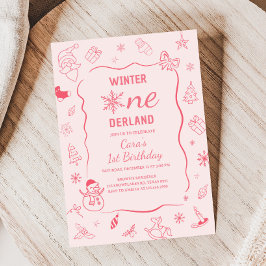 Convite Winter Onederland Birthday Party