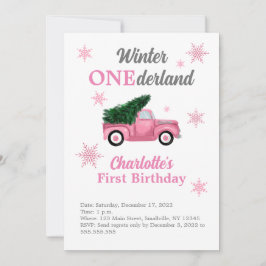 Convite Winter ONEderland First Birthday Invtions