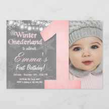 Winter Onederland Girl Snowflake Birthday