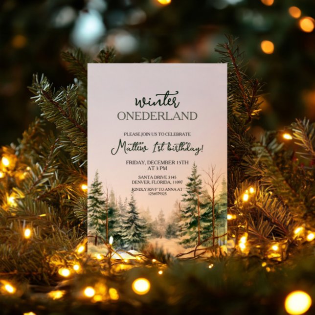 Convite Winter Onederland Primeiro Aniversário (Criador carregado)