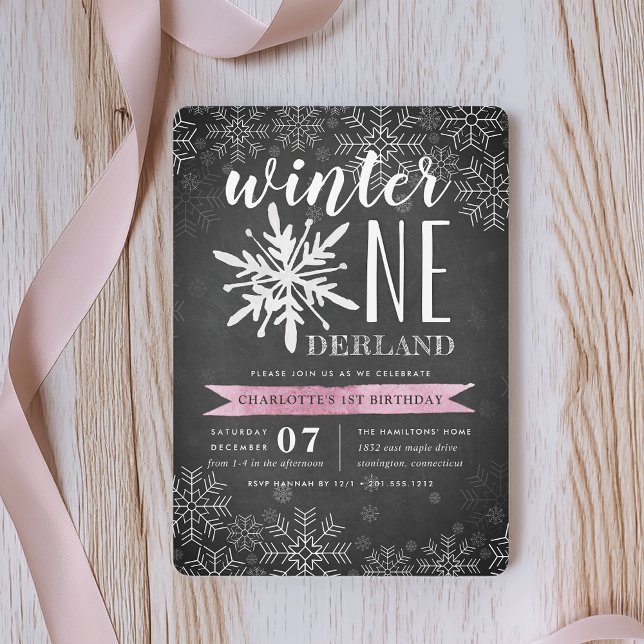 Convite Winter Onederland Primeiro Aniversário (Criador carregado)