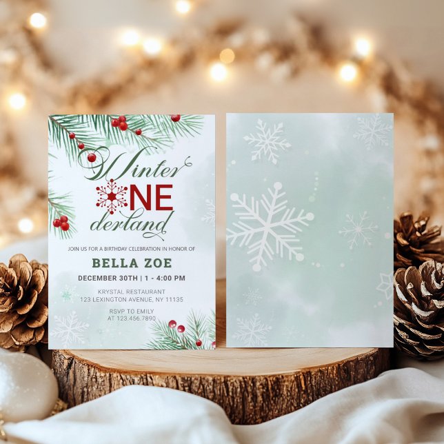 Convite Winter Onederland Primeiro Aniversário (Criador carregado)