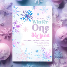 Winter Onederland Snowflakes Girl Primeiro Anivers