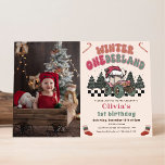 Convite Winter ONEderland Truck Christmas Photo<br><div class="desc">Inverno OneDerland Truck Natal Convite Fotográfico de Aniversário</div>