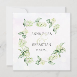 Convite *~* Winter Snow Berry AR12 Boho RSVP QR Wedding