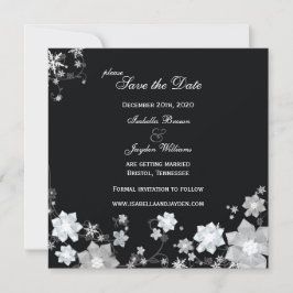 Convite Winter Sparkle Wedding Save Date (Casamento de Inv