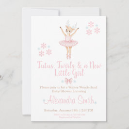 Convite Winter Wonderland Baby Shower Invitation