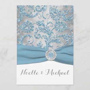 Convite Winter Wonderland, Crystal Buckle Invite 4