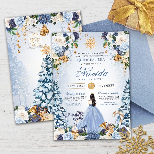 Convite Winter Wonderland Holiday Snow Princess (Criador carregado)