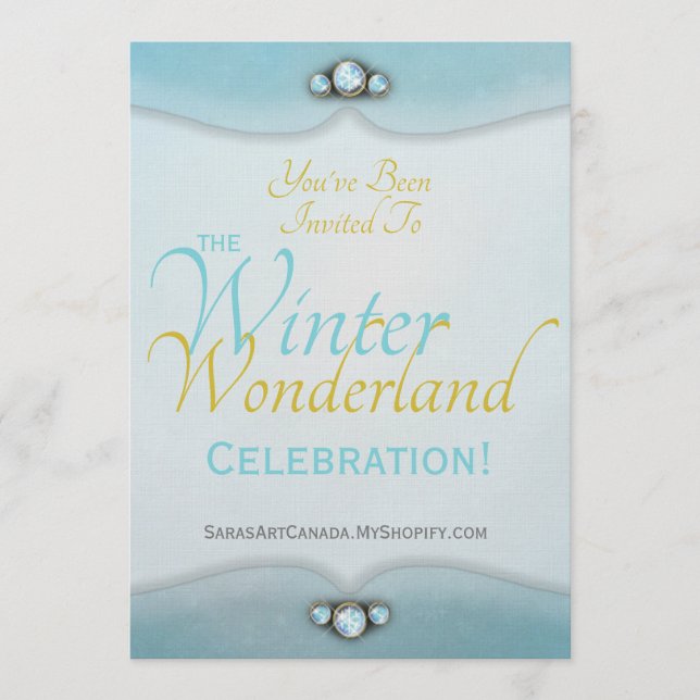 Convite Winter Wonderland Invitation (Frente)