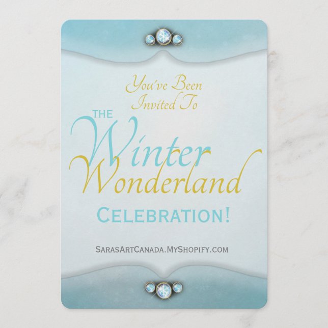 Convite Winter Wonderland Invitation (Frente)