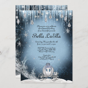 Convite Winter Wonderland Princess Party