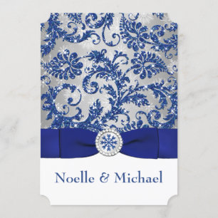 Convite Winter Wonderland, PRINTED Buckle Invite - Blue #2