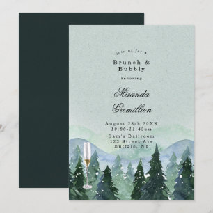 Convite Winter Wonderland Scenerch Brunch e Bubble