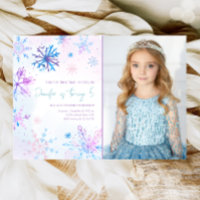 Winter Wonderland Snowflakes Girl Snow Birday