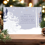 Convite Winter Wonderland Snowy Forest Foliday Party<br><div class="desc">Convite à Festa de Férias Florestais de Snowy, na Wonderland de inverno. Esta bela design é acentuada com uma festiva cena de floresta de inverno. Personalize este design de feriado personalizado com os detalhes do seu próprio partido. Perfeito para um janto de Natal da família ou para uma festa de...</div>