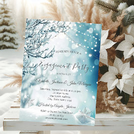 Convite Winter Wonderland, String Lights Noivado