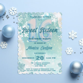 Convite Winter Wonderland Sweet Six Birthday
