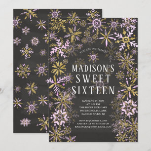 Convite Winter Wonderland Sweet Six Festa de aniversário