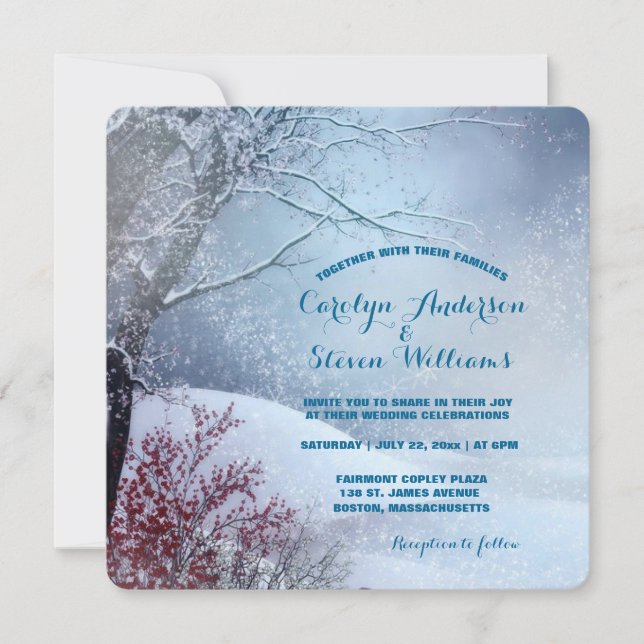 Convite Winter Wonderland Wedding (Frente)