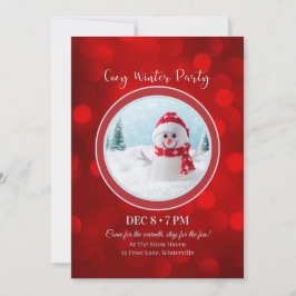 Convite Winterful Party Invitation – Cozy Festive Design