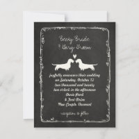 Wire Haired Dachshund Silhouettes Casamento