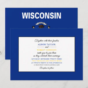 Convite Wisconsinite Flag, Flag of Wisconsin Wedding