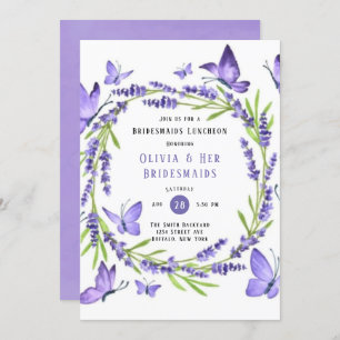 Convite Wisteria & Butterflies Bridesmaids Luncheon