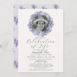 Convite Wisteria Celebration of Life Funeral Memorial