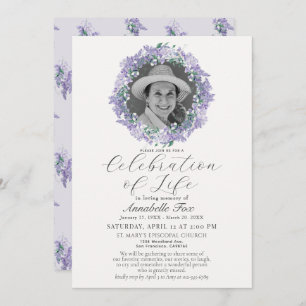 Convite Wisteria Celebration of Life Funeral Memorial