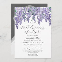 Convite Wisteria Celebration of Life Funeral Memorial