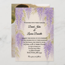 Wisteria Lane Photo Wedding Invitation