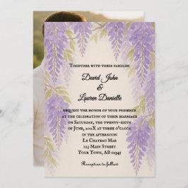Convite Wisteria Lane Photo Wedding Invitation