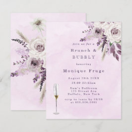 Convite Wisteria Lavanda Brunch & Bubble Invites